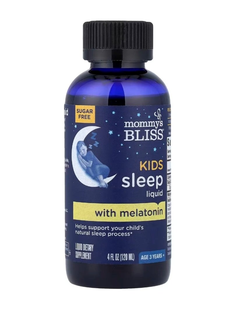 Mommy's Bliss Kids Sleep Liquid Melatonin Kids 3 Yrs + Natural Grape 4 fl oz (120 ml) - Image 2